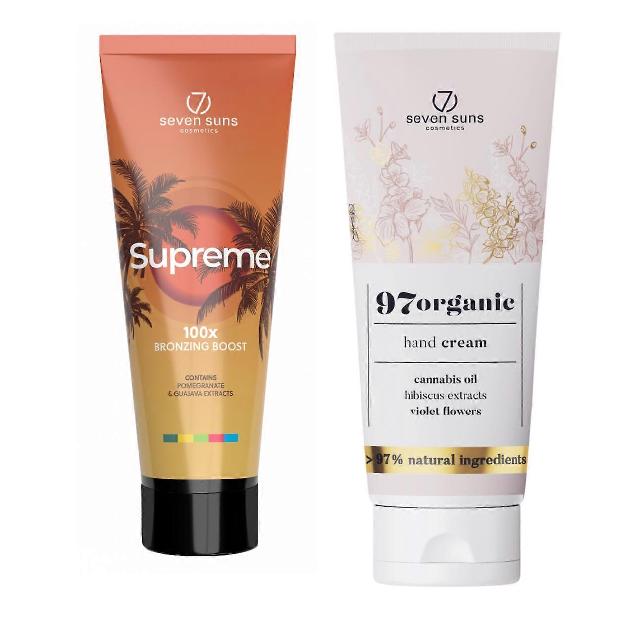 7suns Supreme Bronzer 250ml + Handcrème 75ml Gratis