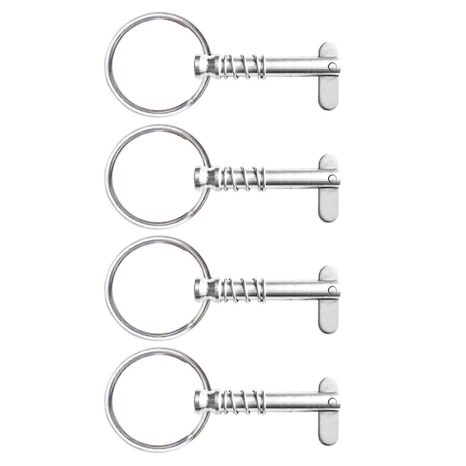 4 Pieces Boat Bimini Top Frame Quick Release Spring Pins 1/4" for Pull Ring
