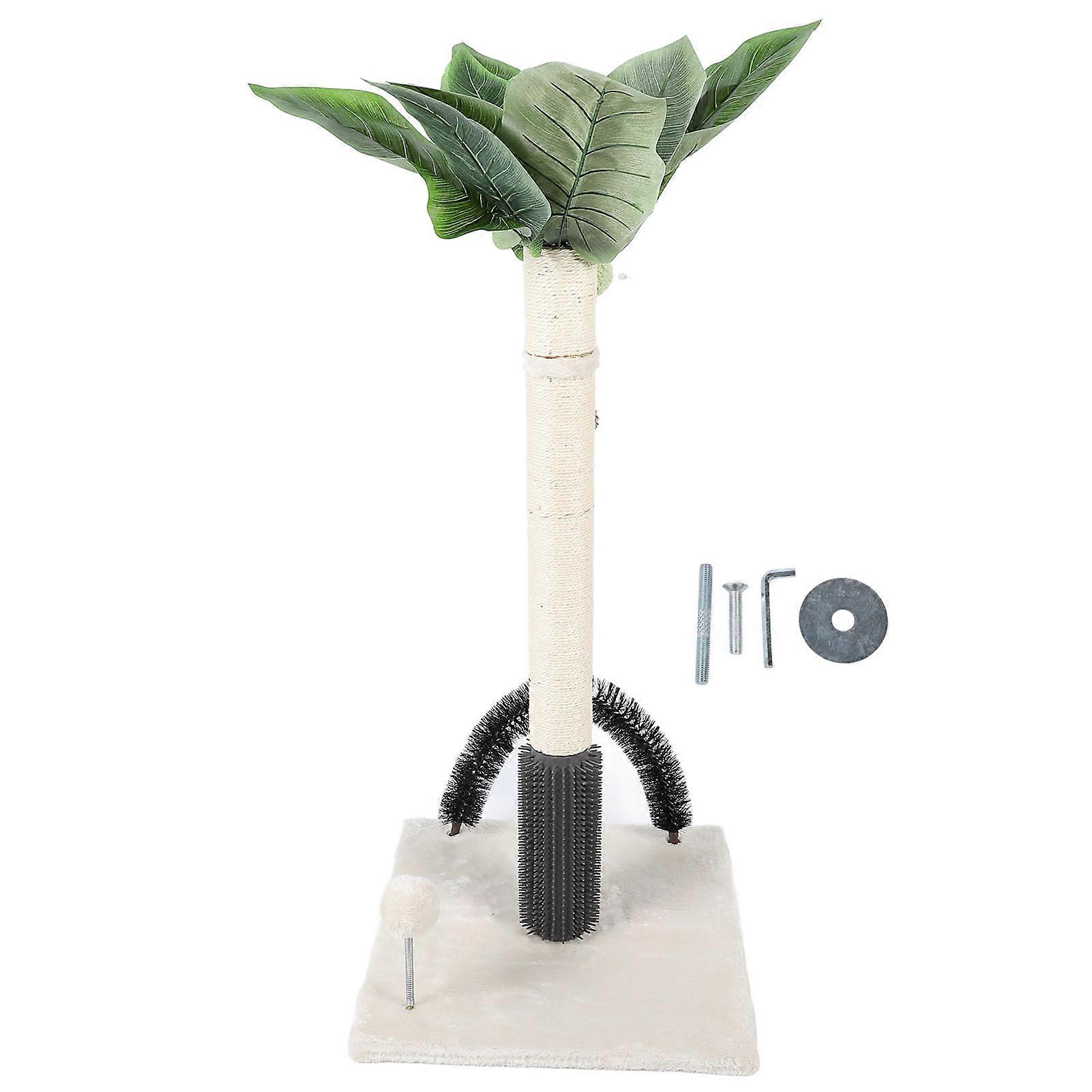 29.5in Tall Cat Post Sisal Scratching with Self Groomer Ball Sturdy Kitten Scratch Posts for Indoor Cats