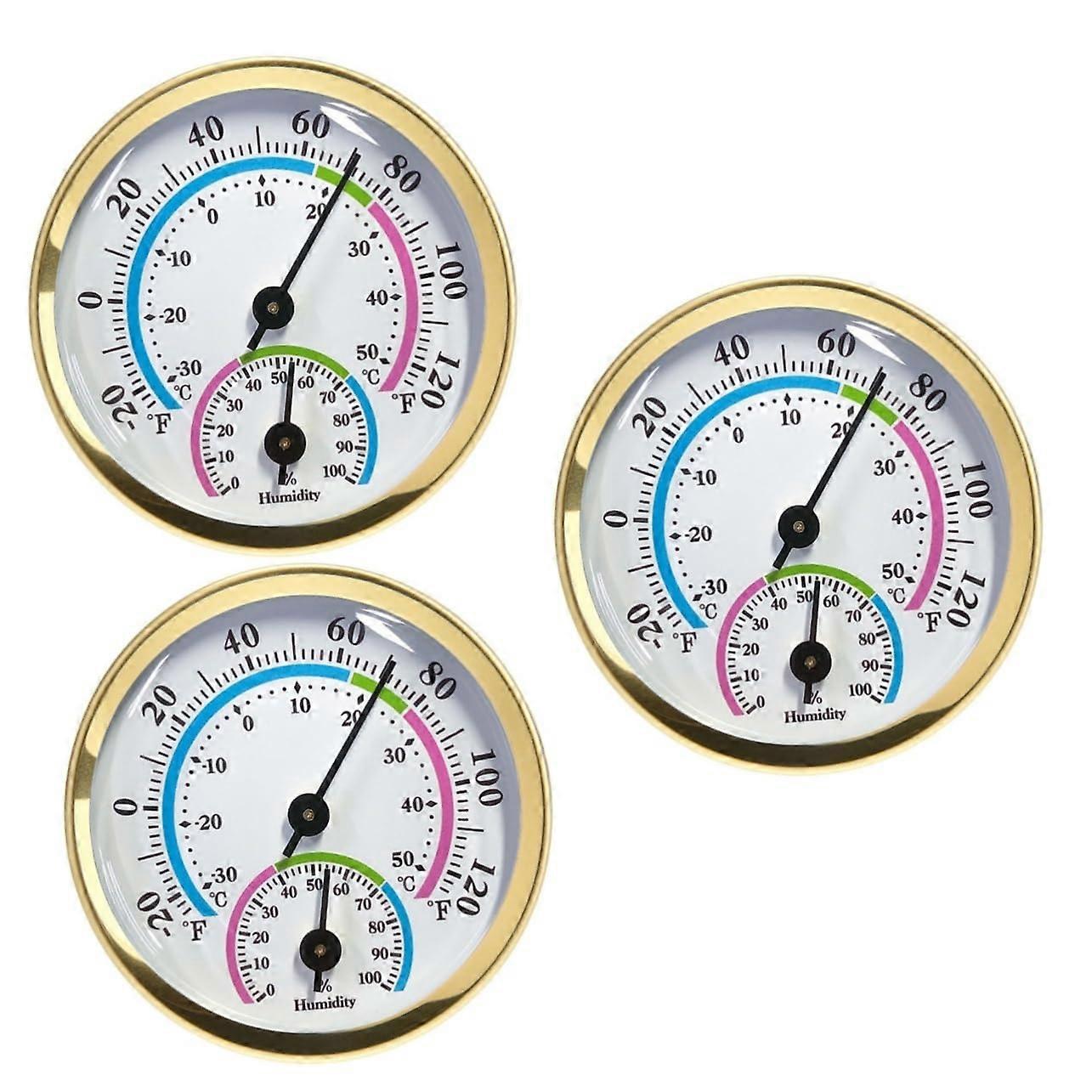 Pcs Thermometer Wall Mount No Battery Weather Hygrometer for Home Easy to Read