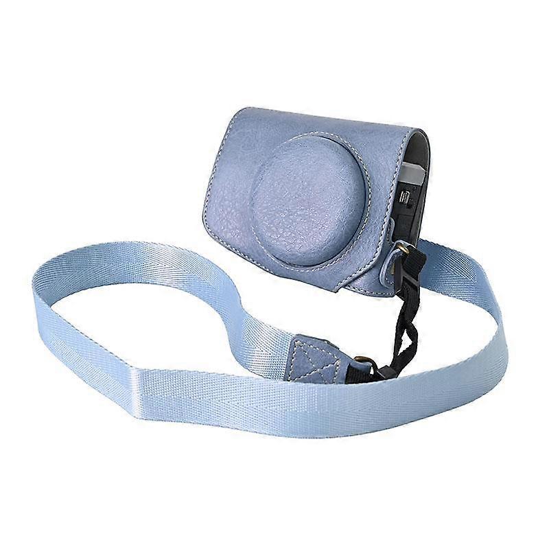 Retro Litchi Texture Leather Full Body Camera Case Bag with Strap