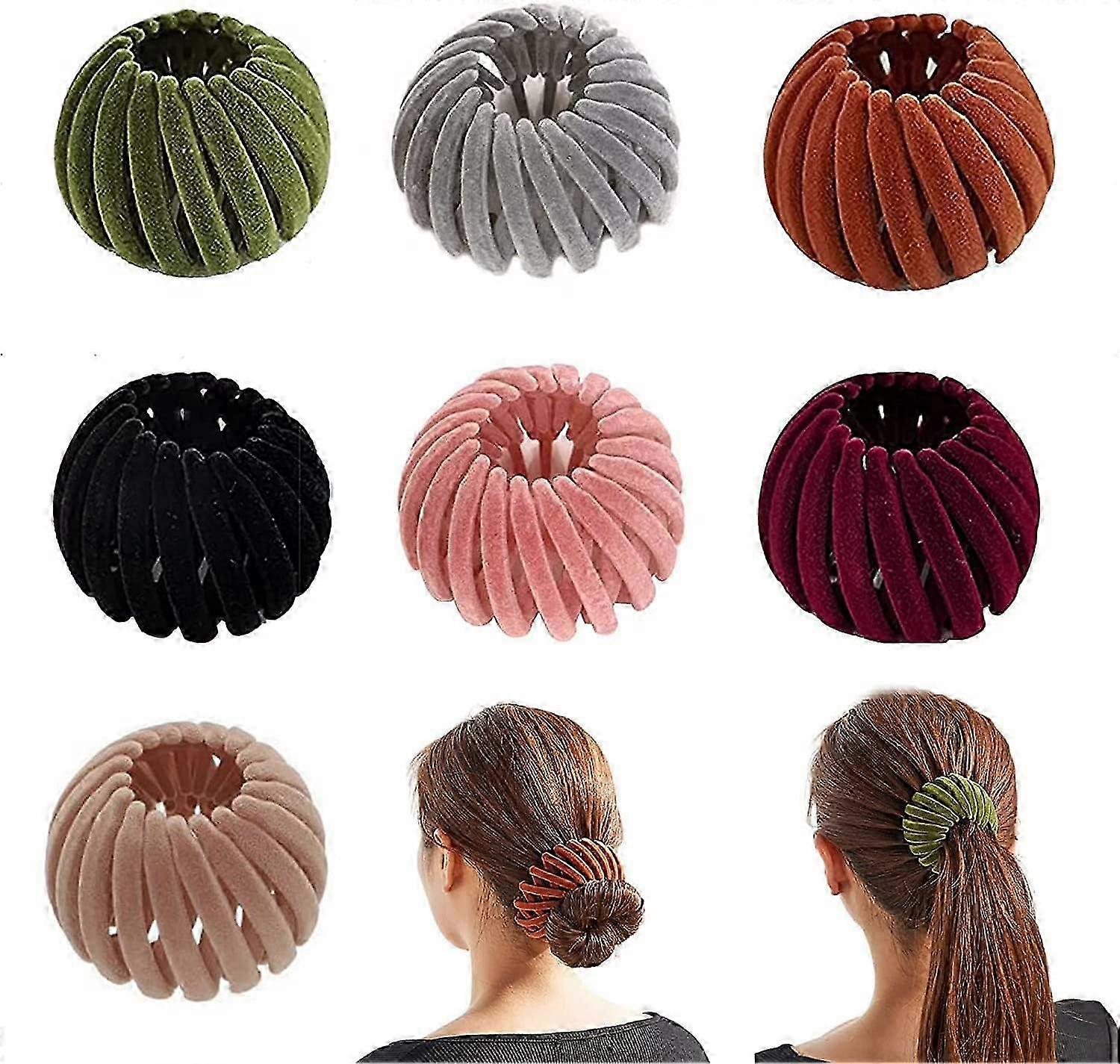 pinces à griffes de cheveux en velours rétro dans la conception à la mode de support de queue de cheval extensible parfaite pour les supports d'épingle à cheveux de plaque de nid d'oiseau paresseux