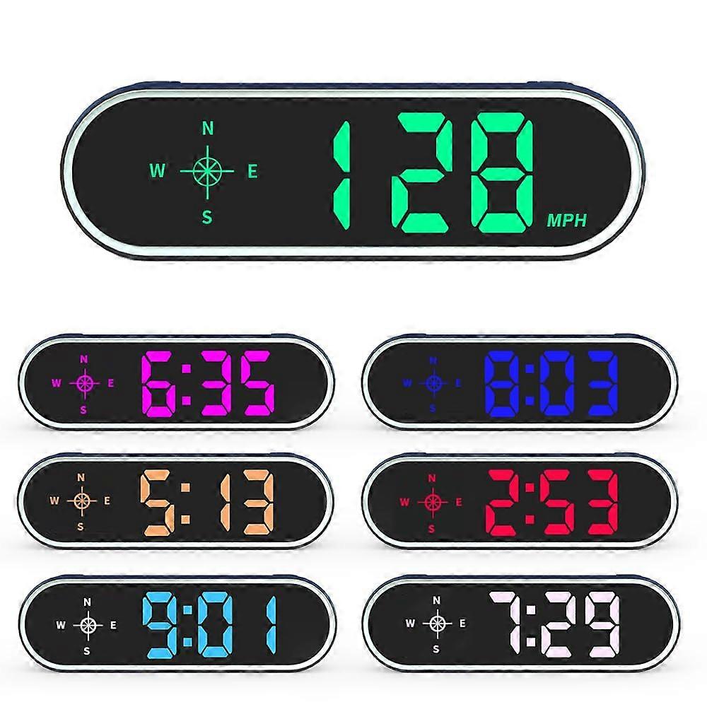 Speedometer HUD GPS Digital Speed Meter For Cars And Trucks, 7-Color Head Up Display, MPH KM/H, USB Plug & Play
