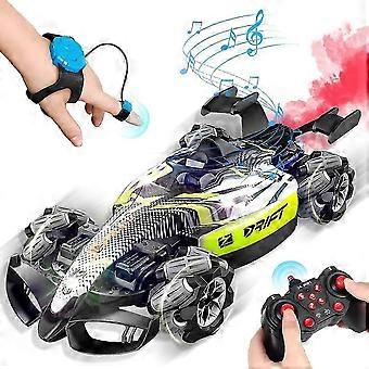 Remote Control Car Hand Controlled Gesture Rc Stunt Car With Spray Lights Music For Kids 6-13 Year Old, 4wd 2.4ghz Off-road 360 Rotation Toy Car G