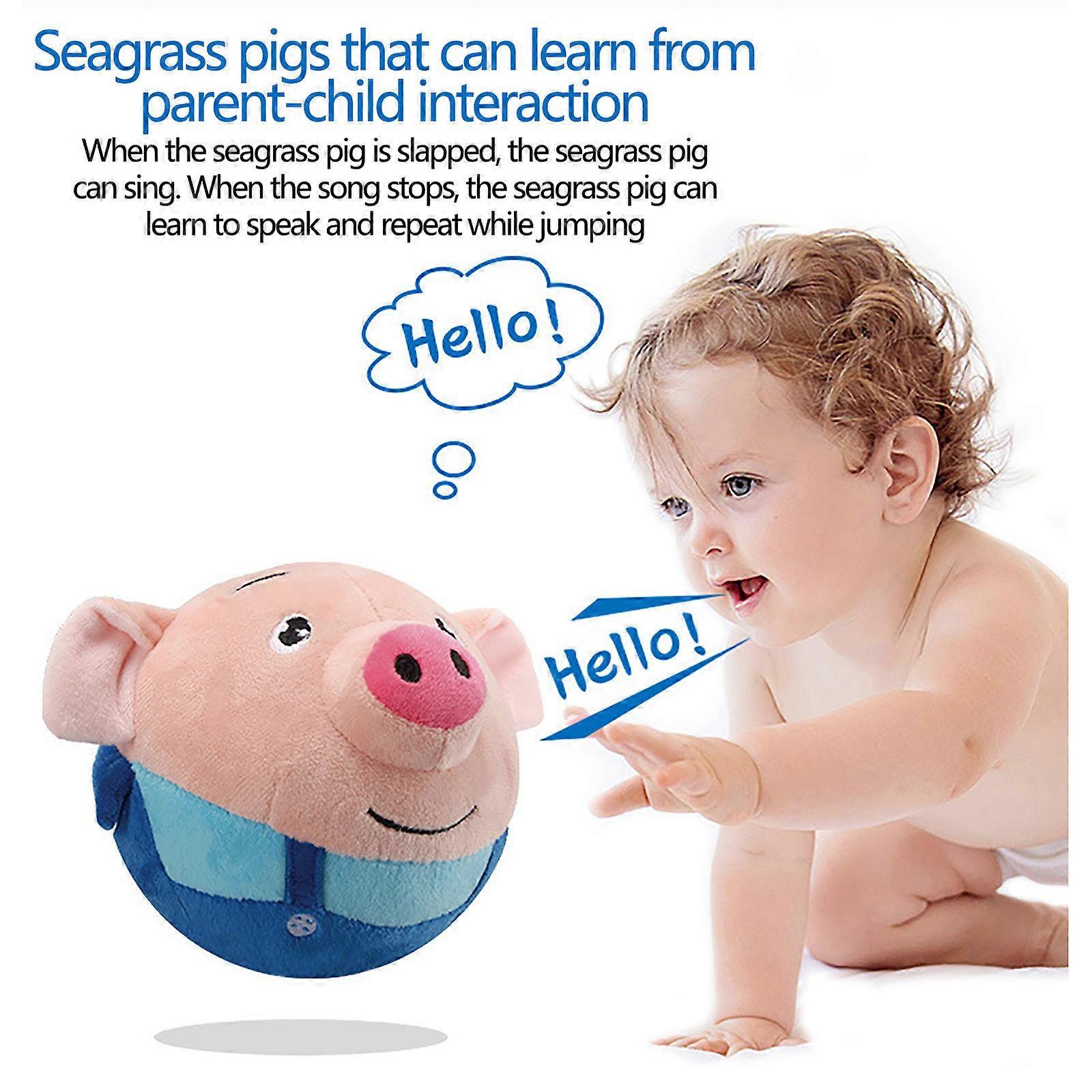 Jumping Pig Charging Edition Jumping Ball Toy Recording Singing Cute Bounce Toy LA4354