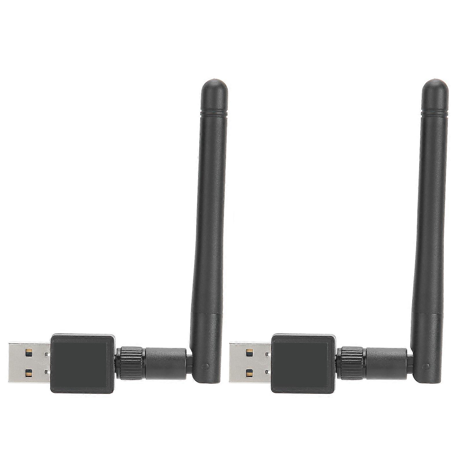2Set USB WIFI Adapter Wireless Network Receiver 2.4GHz 150Mbps Computer Accessories