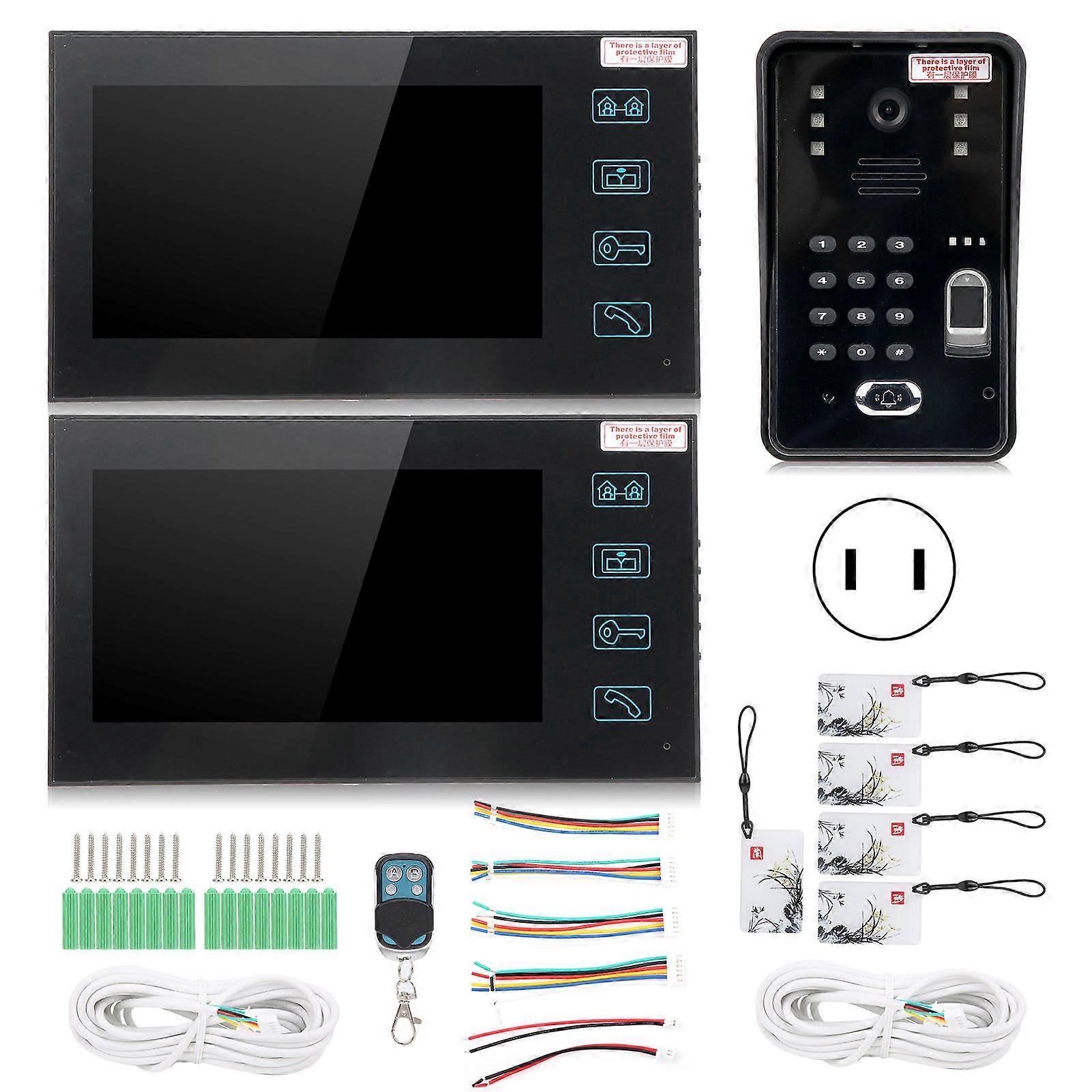 7" Video Doorbell Intercom - Night Vision, Remote Access, Multi-User Unlock System