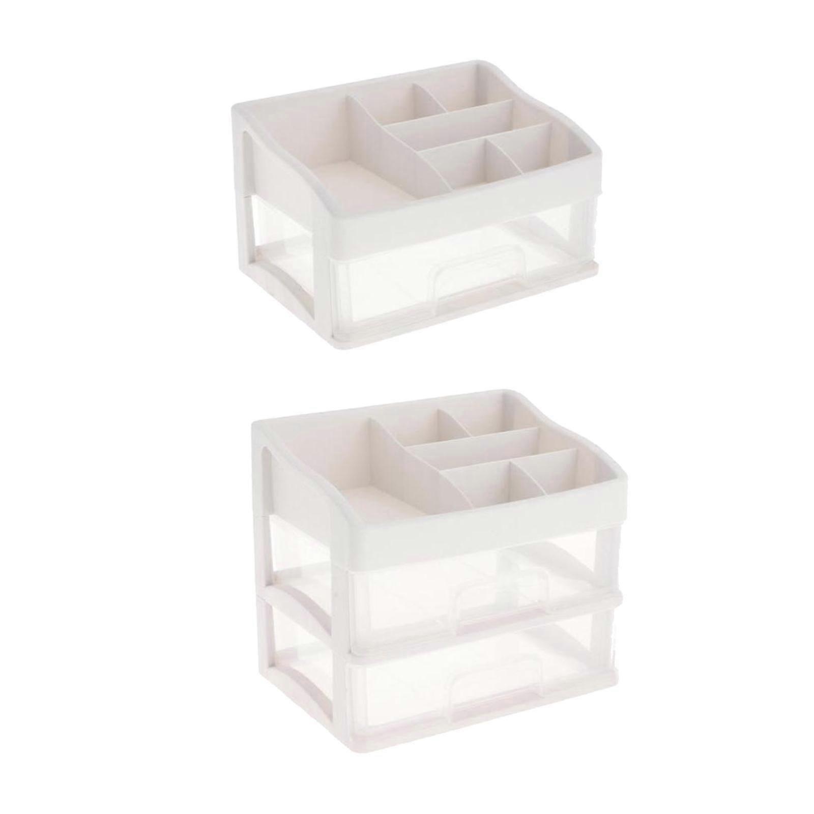 Multi-Function Storage Box Desk Organizer 23.3x17x20.2cm+23.3x17x13.5cm