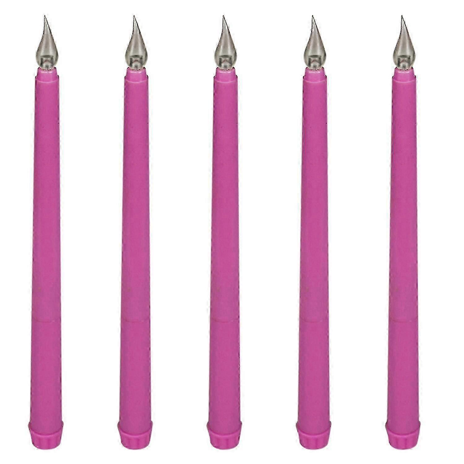 ZHOUBA 5Pcs LED Bougie Lumineuse Sans Flamme Bougie Conique Lumière Batterie Lumière Chaude Lumière Fête s202412121202