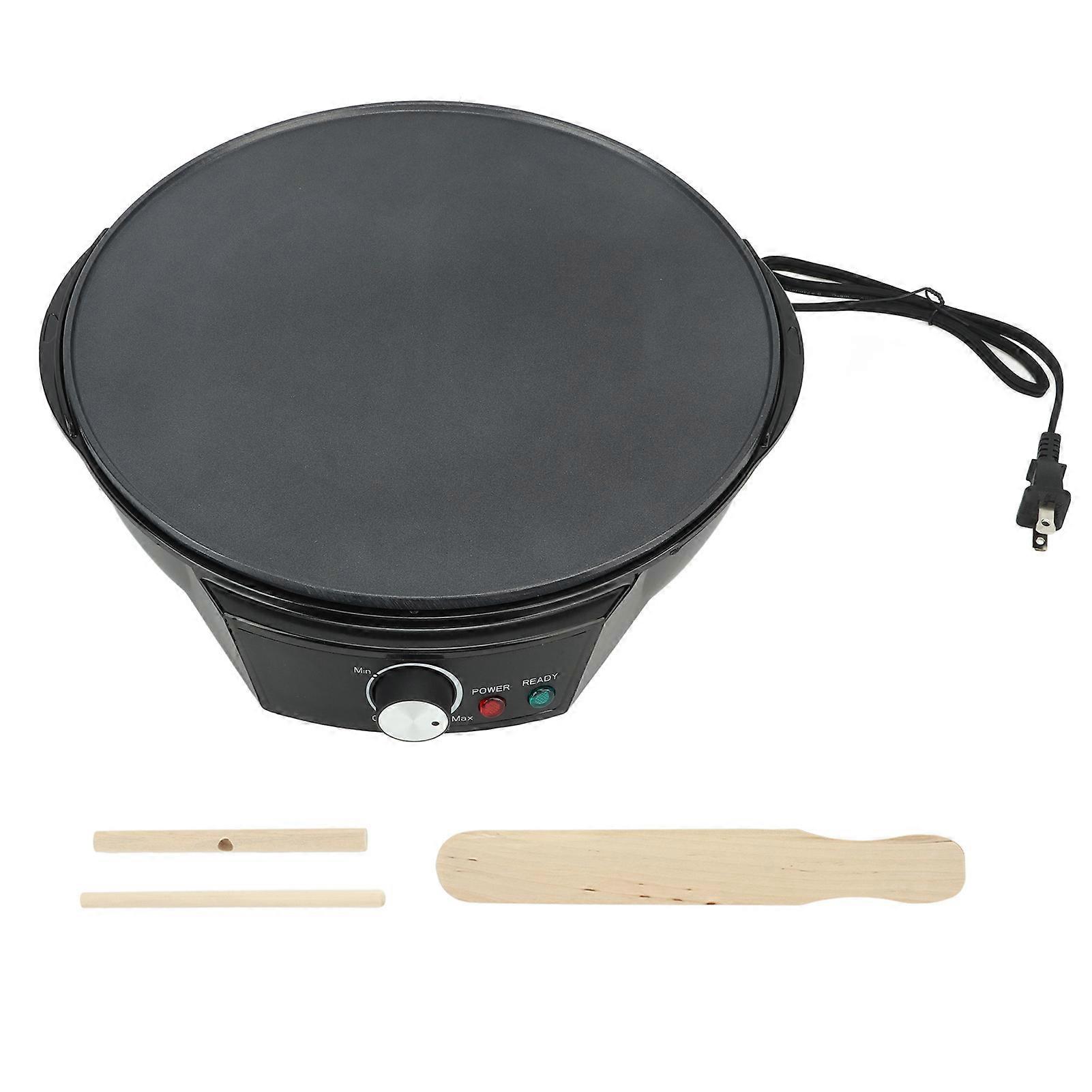 900W Electric Crepe Maker Griddle 30cm Nonstick Grill Pan Adjustable Temperature Control With Tools
