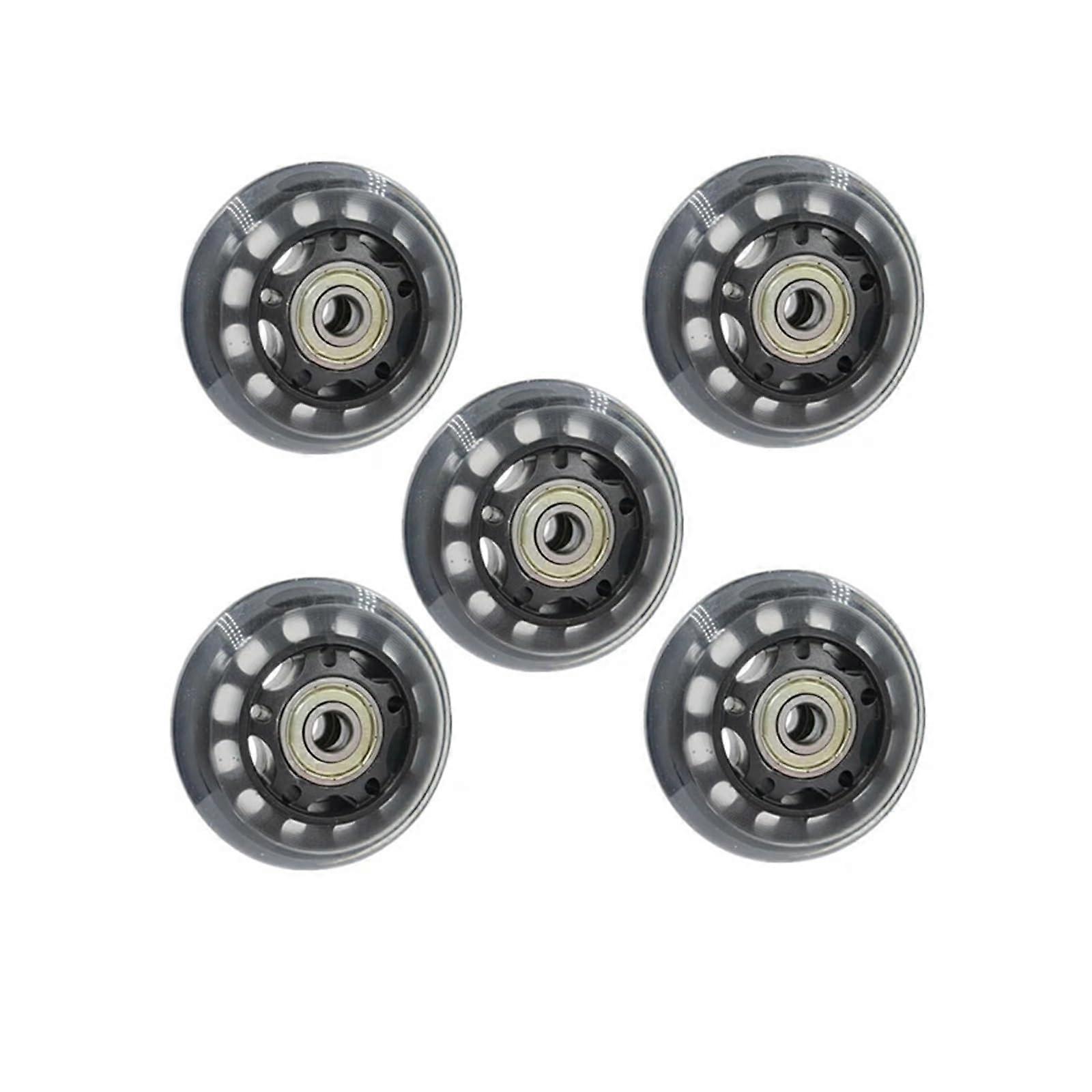 5 pezzi/lotto 2,5 pollici/3 pollici 65mm/75mm ruota trasparente singola puleggia silenziosa usuraresistente