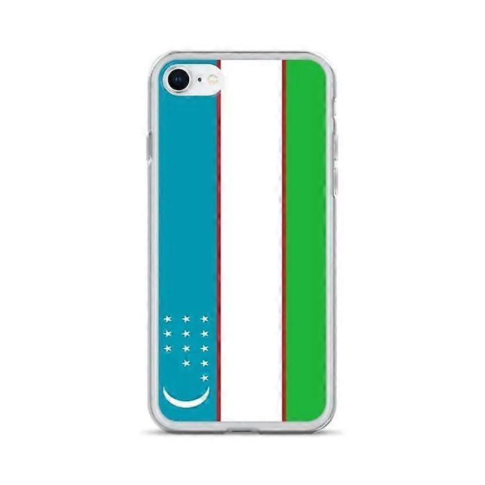 iPhone Case - Uzbekistan - SE 2020 - Flexible - Multicolored - Flag Design