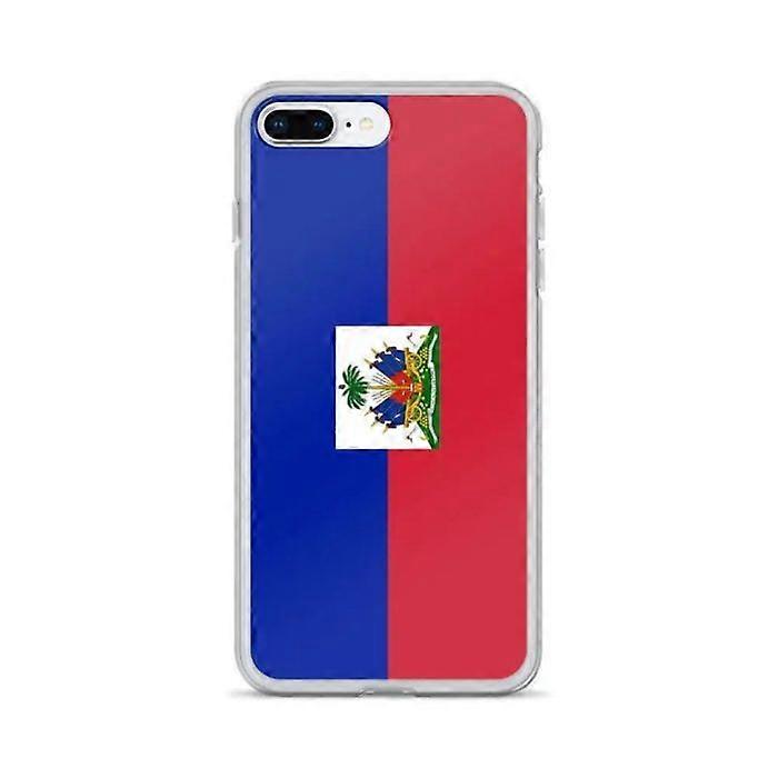 iPhone Case - Multicolored - Haiti Flag - Flexible - Compatible with iPhone 7 Plus - Vertical