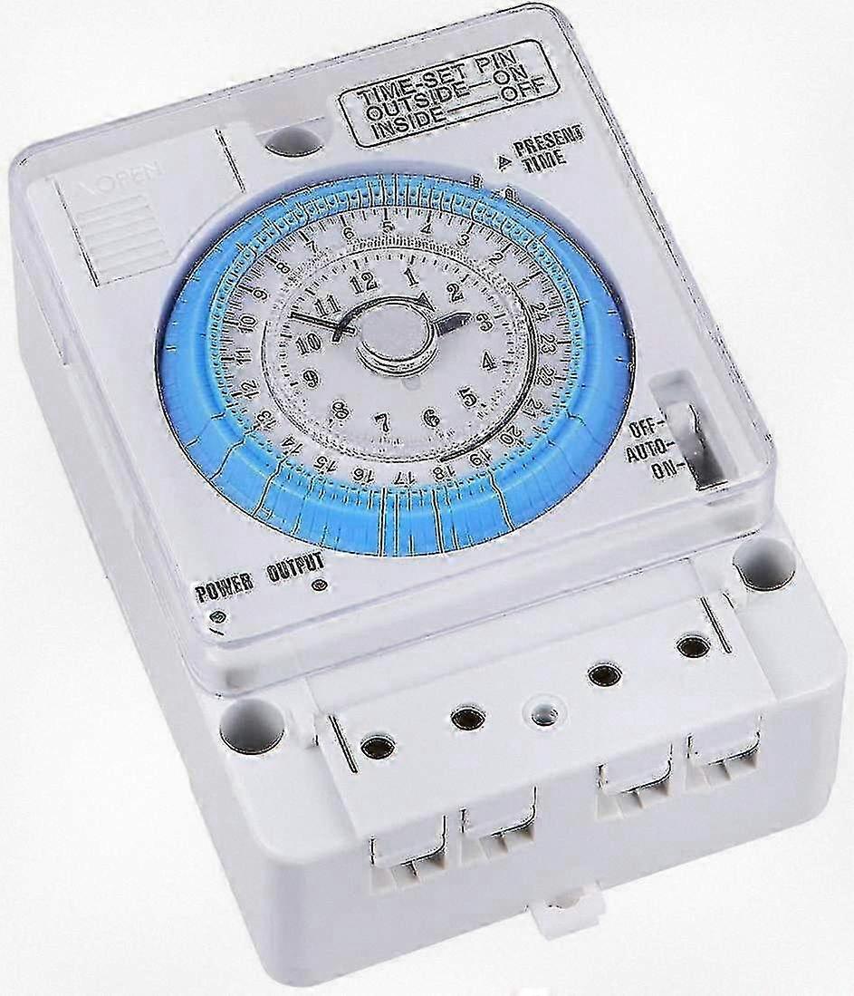Portable Mechanical Timer, 12VAC/DC Time Control Switch for Kitchen and Outdoor Use, Accurate and Precise Timing Device