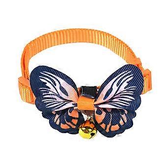 Chic for Cat Collar with Bow Tie and Bell for Small Medium Girl Dogs, Cats 4 Colors Breakaway Collar for Butterfly  Purple