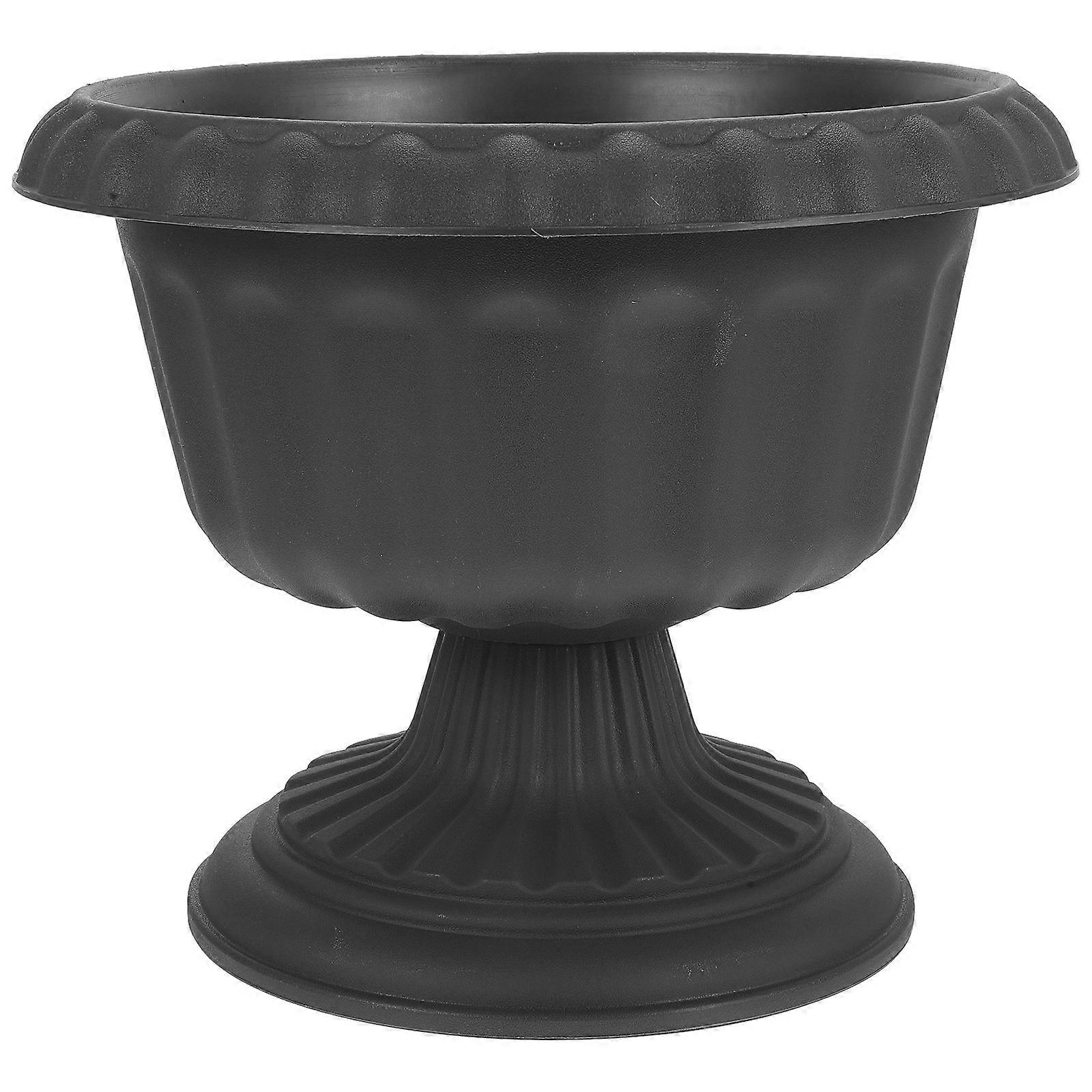 Vintage Roman Column Hydroponic Planter Bowl, Decorative Porch Container for Water Lily Narcissus, Elegant European Style Flowerpot for Home,