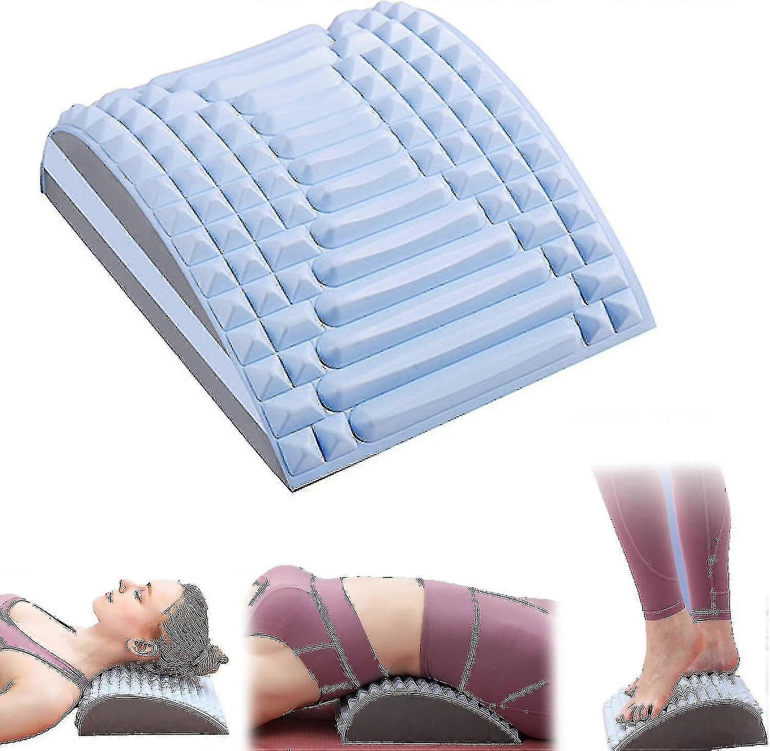 痛みを和らげるための首と背中のストレッチャー、椎間板ヘルニアと坐骨神経痛のための調節可能な脊椎ボード - ブルー