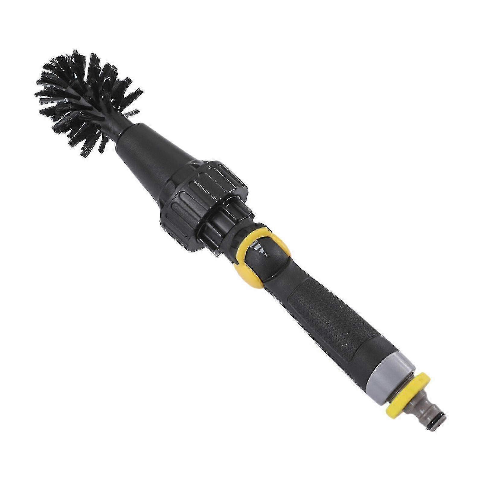 Black Auto Cleaning Wheel Brush Suitable for Various Vehicles, Spinning Brushes for Tire Scrub and Wash, Ideal for Grills, Bikes, Motorcycle