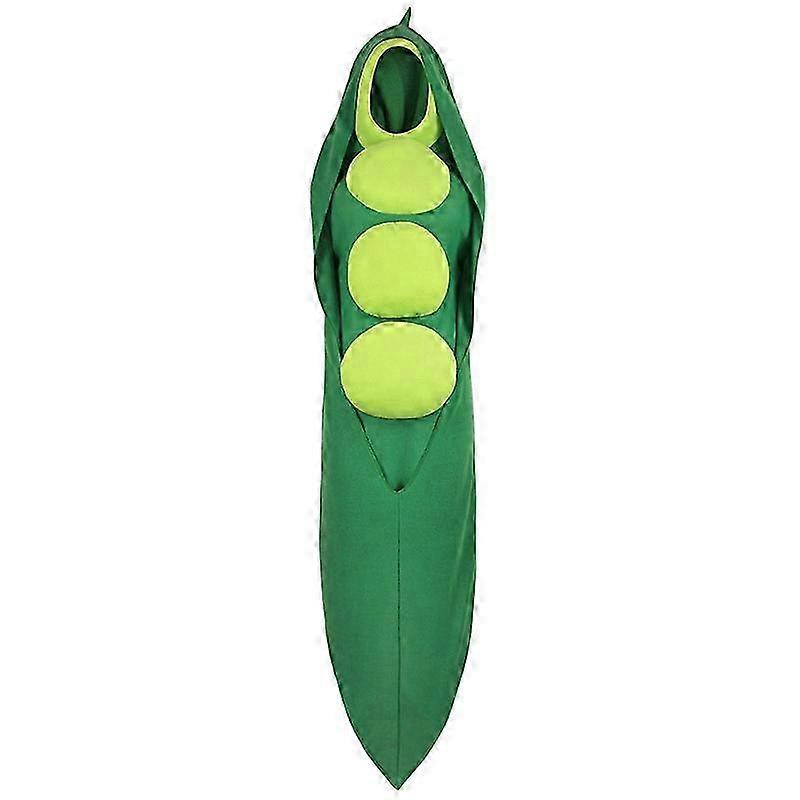Holiday Vegetable Cosplay Costumes Peas Jumpsuit for Stage Performance and Halloween Party for Adults