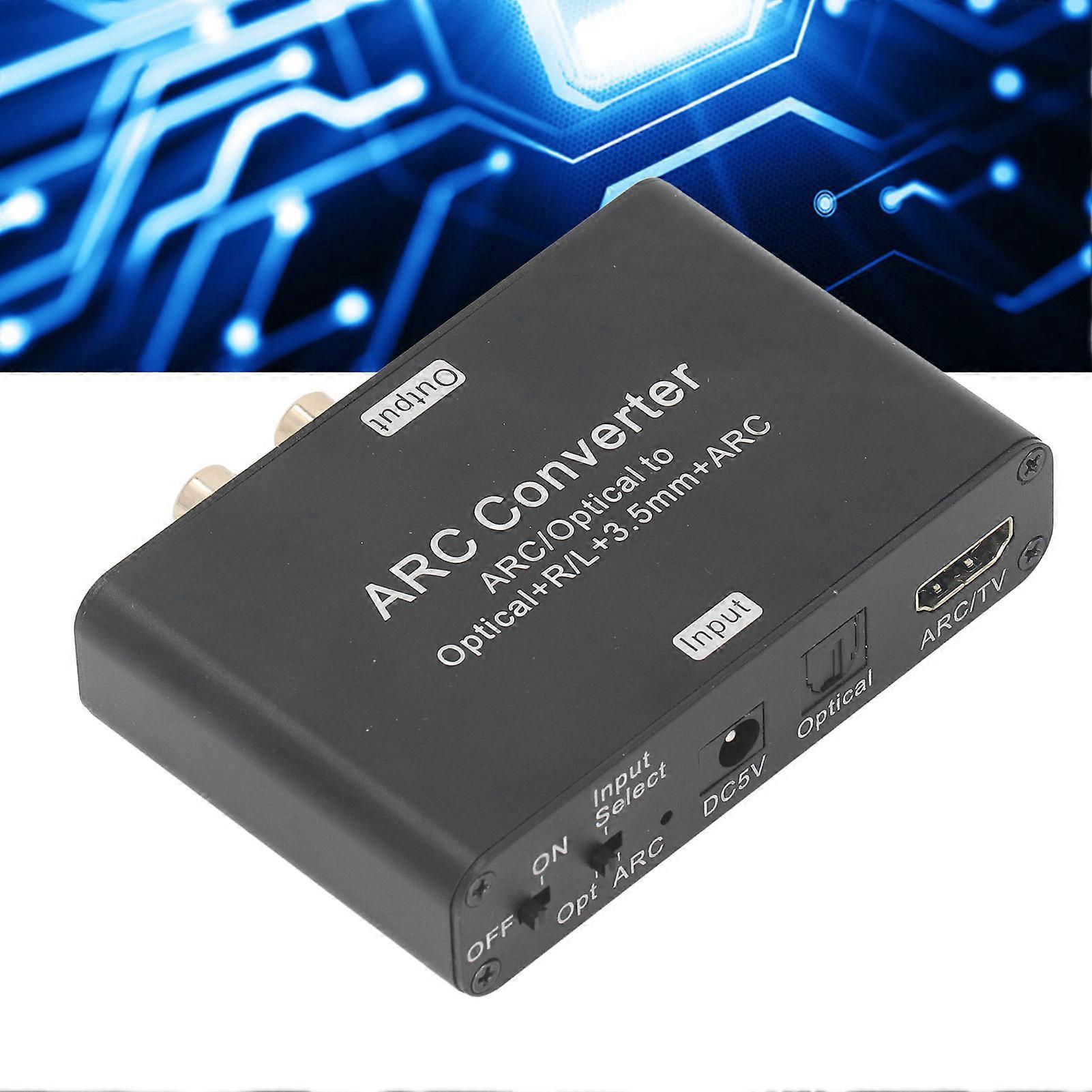Digital to Analog Audio Converter 192KHZ Optical to RCA 3.5mm Stereo Audio Adapter for Amplifier Speaker TV 