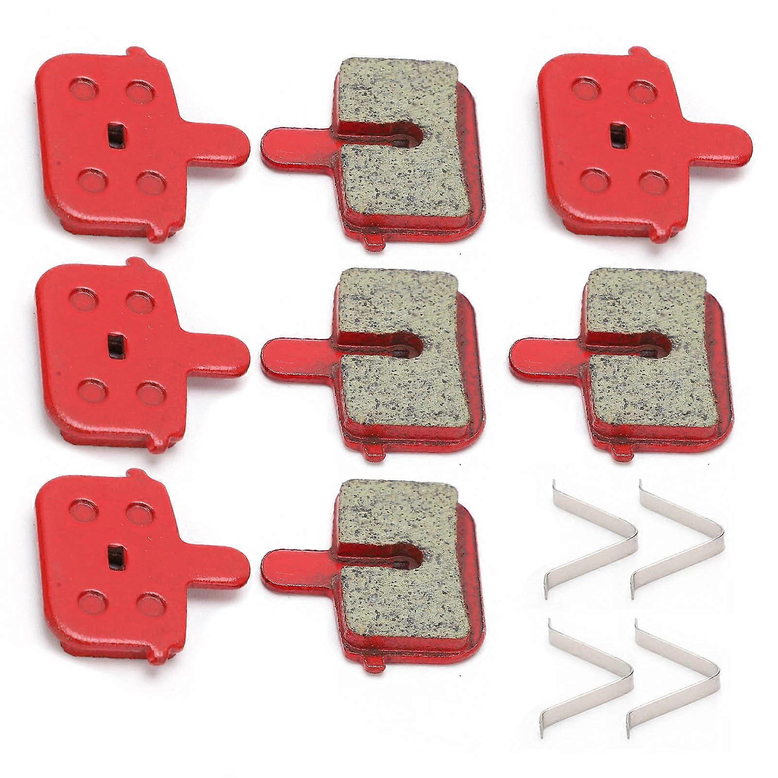 Bicycle Disc Brake Pads Pack of 8 Durable Resin Half Metal 29.5 x 30 mm Replacement for Mountain Bikes