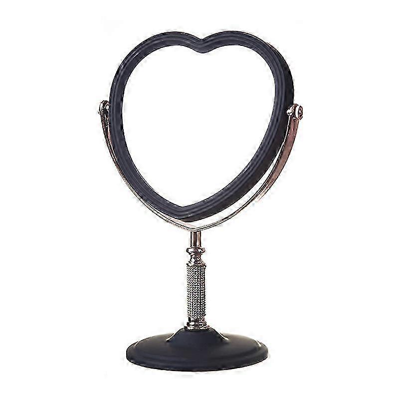 Adjustable Desktop Makeup Mirror with 360-Degree Rotatable Design for Easy Viewing and Application