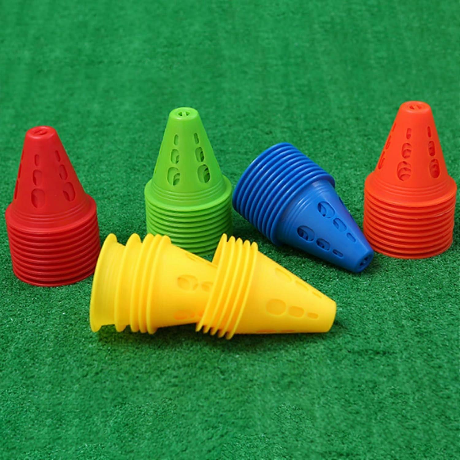 10 pieces Skating marker cones training cones windproof training agility marker cones for roller skating Yellow