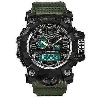 Doppio display di lusso, esercito militare, orologio da polso sportivo impermeabile (742 Army Green)