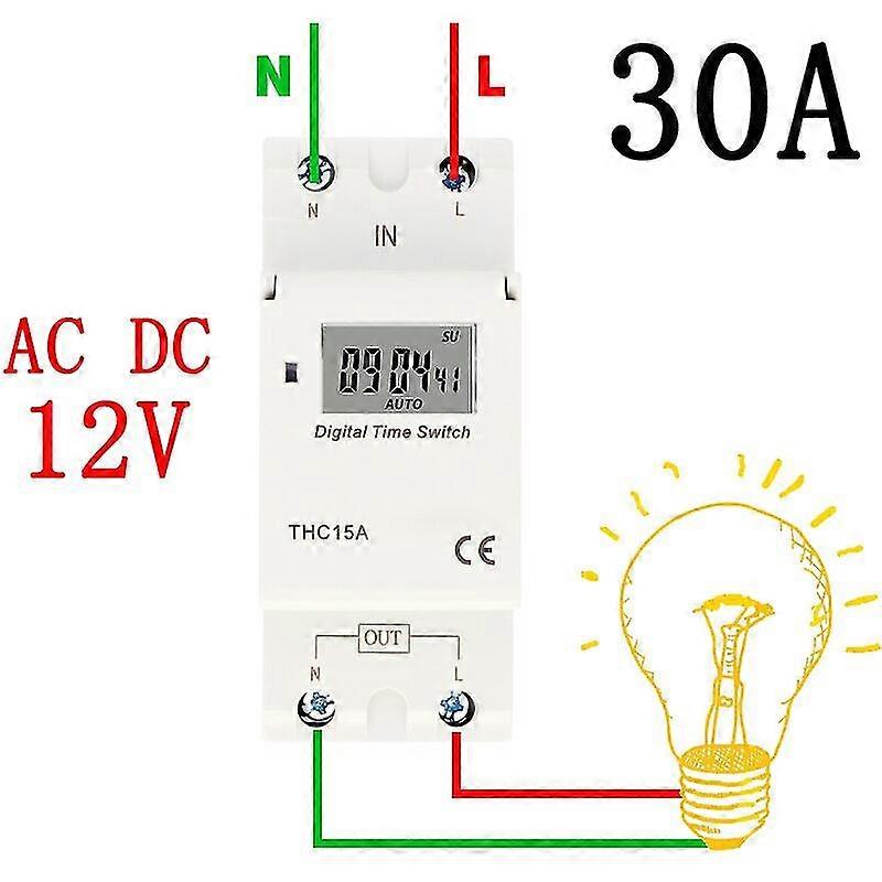 2025 Weekly 7 Days Programmable Digital Time Switch Relay Timer Control Ac 220v 230v 110v 24v 12v 16a 30a Din Rail Mount