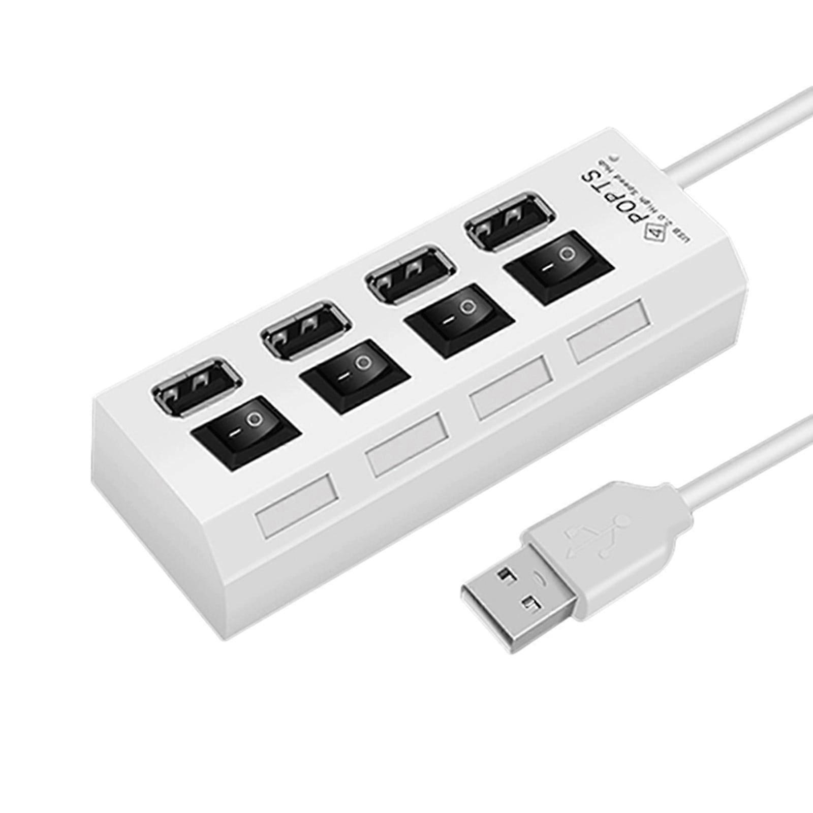 USB HUB 2.0 4 Port Multiple Expander with Multi USB Splitter Hub Use Power Adapter Computer Accessorie Deals of the Day