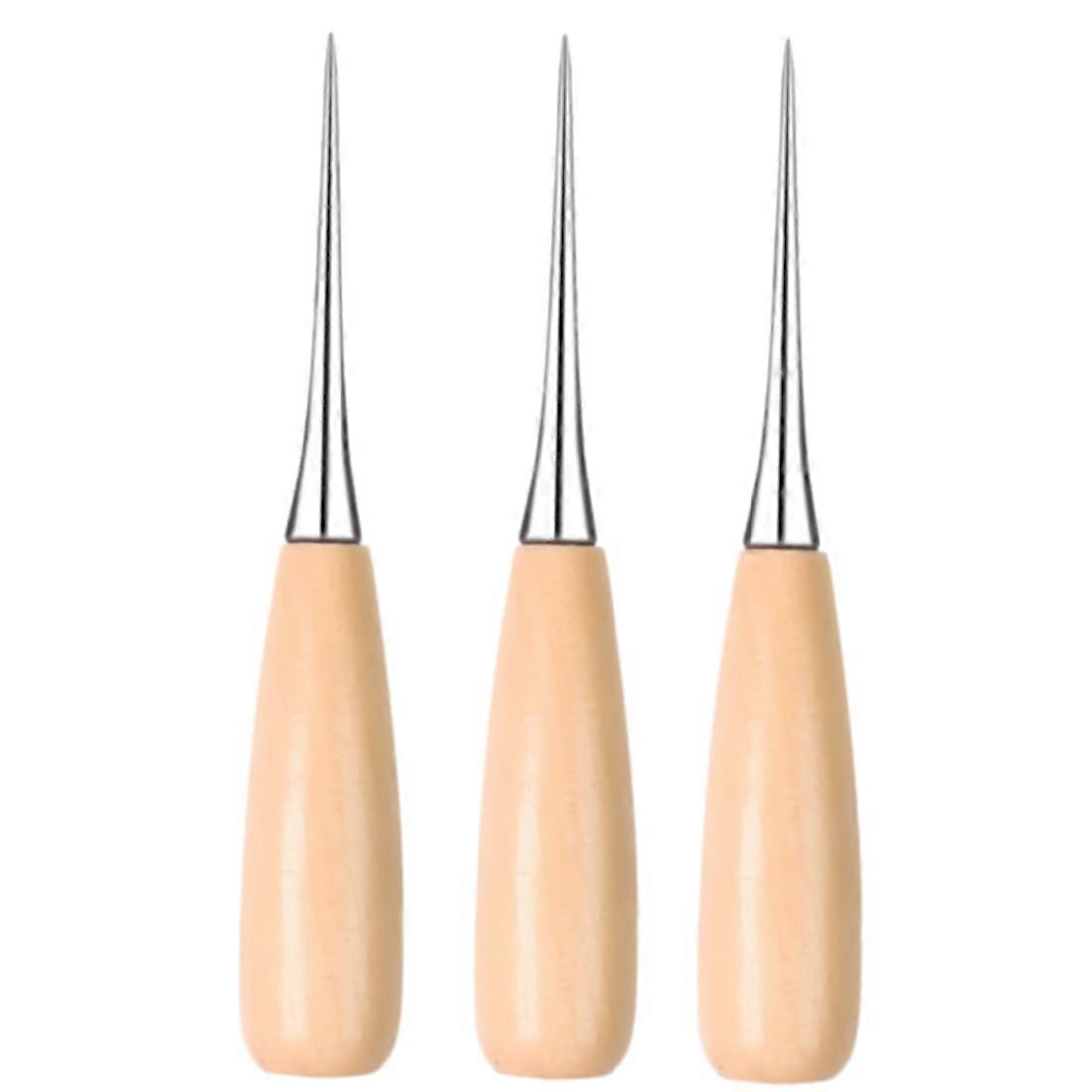 DIY Leather Craft Tool, Sewing Kit with Round Awl and Needles