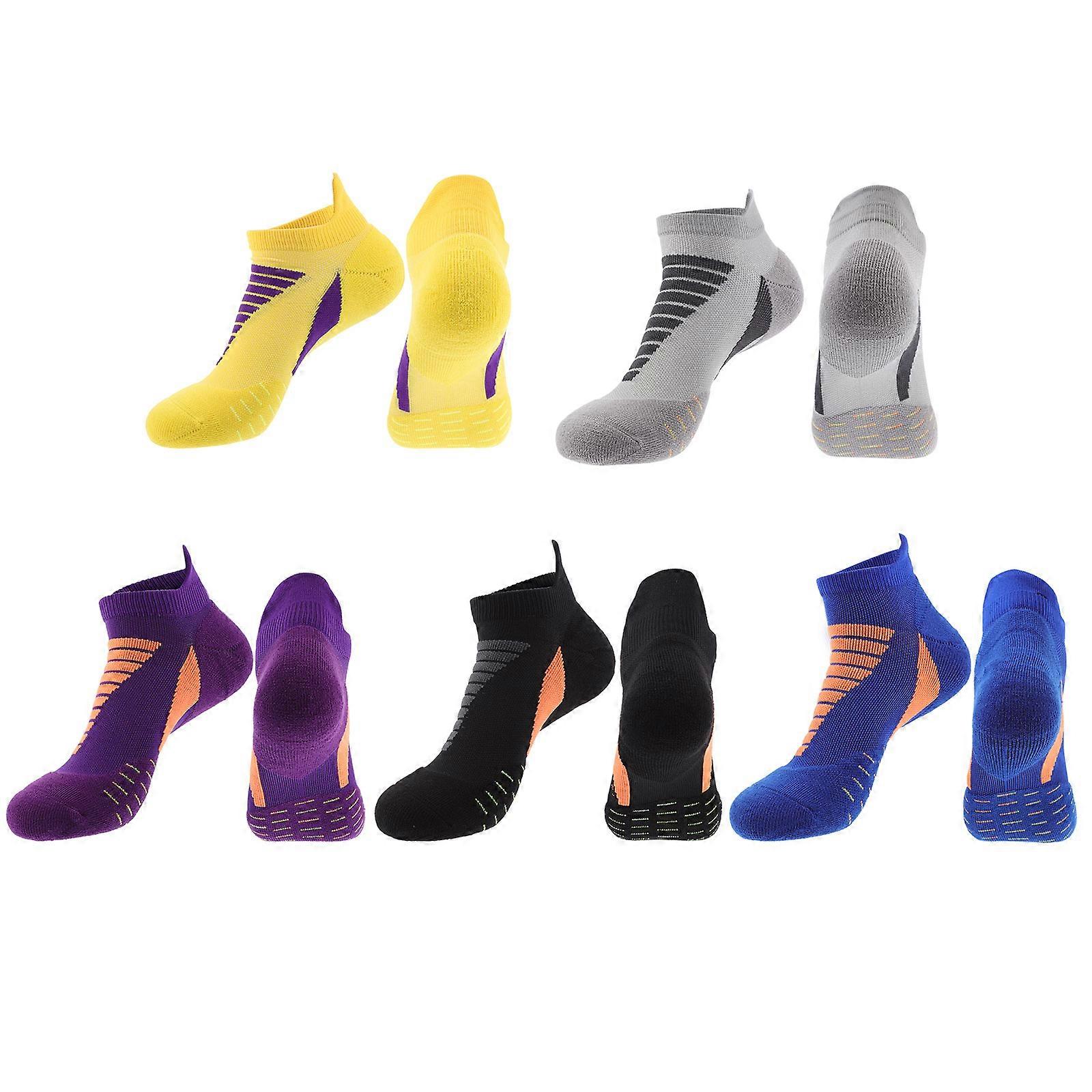 Comfy Socks For Men Comfortable Anti-Friction Socks Running Sports Indoor Use Assorted Color Nylon 5Pack