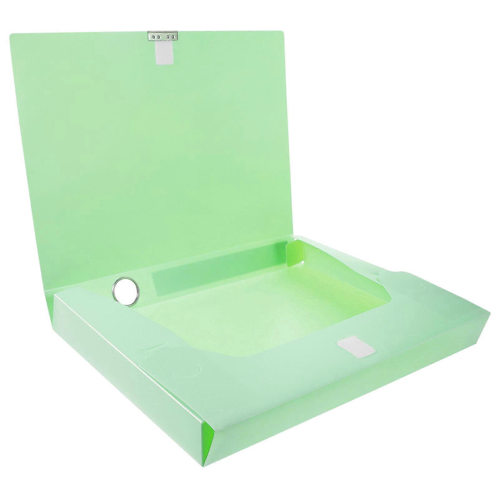 File Organizer With Lids File Box Document Organization Office Supplies Light Green 31.60X24.00X2.00CM Easy Access 1Pack