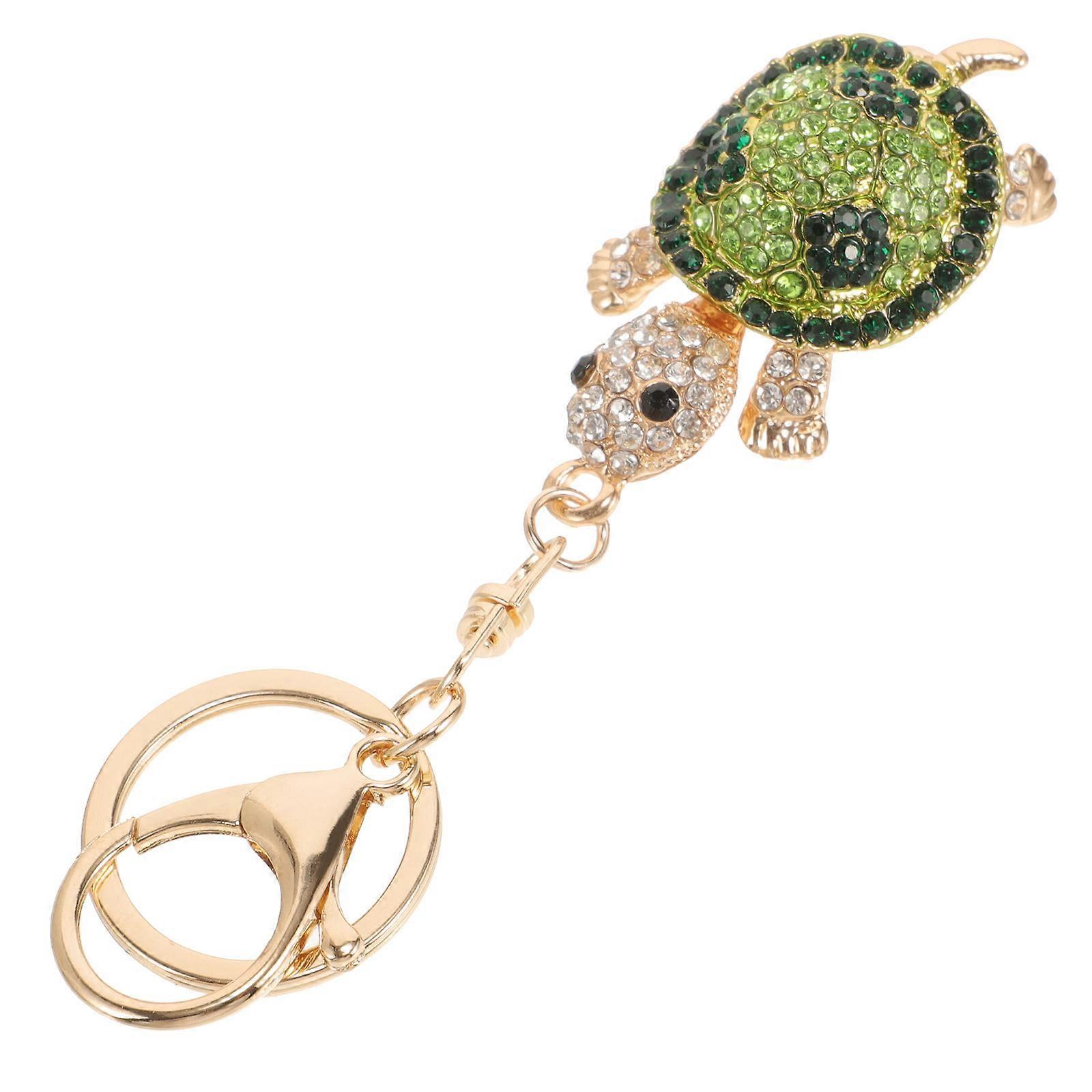 Charming Turtle Keychain Pendant Rhinestone Lightweight Decoration for Bags Purses Backpacks Women