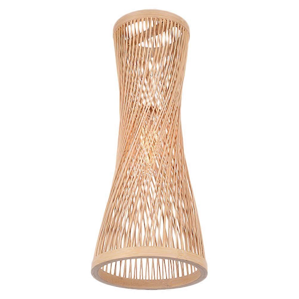 Bamboo Basket Lamp Woven Craft Lamp Classic and Elegant Design Ceiling Light Round Base with Hanging Design 1Pc