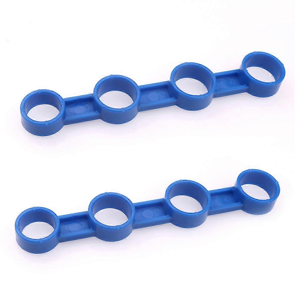 Guitar Finger Extension Exerciser Flexibility Enhancement Practice Anywhere Blue Plastic 2Pcs