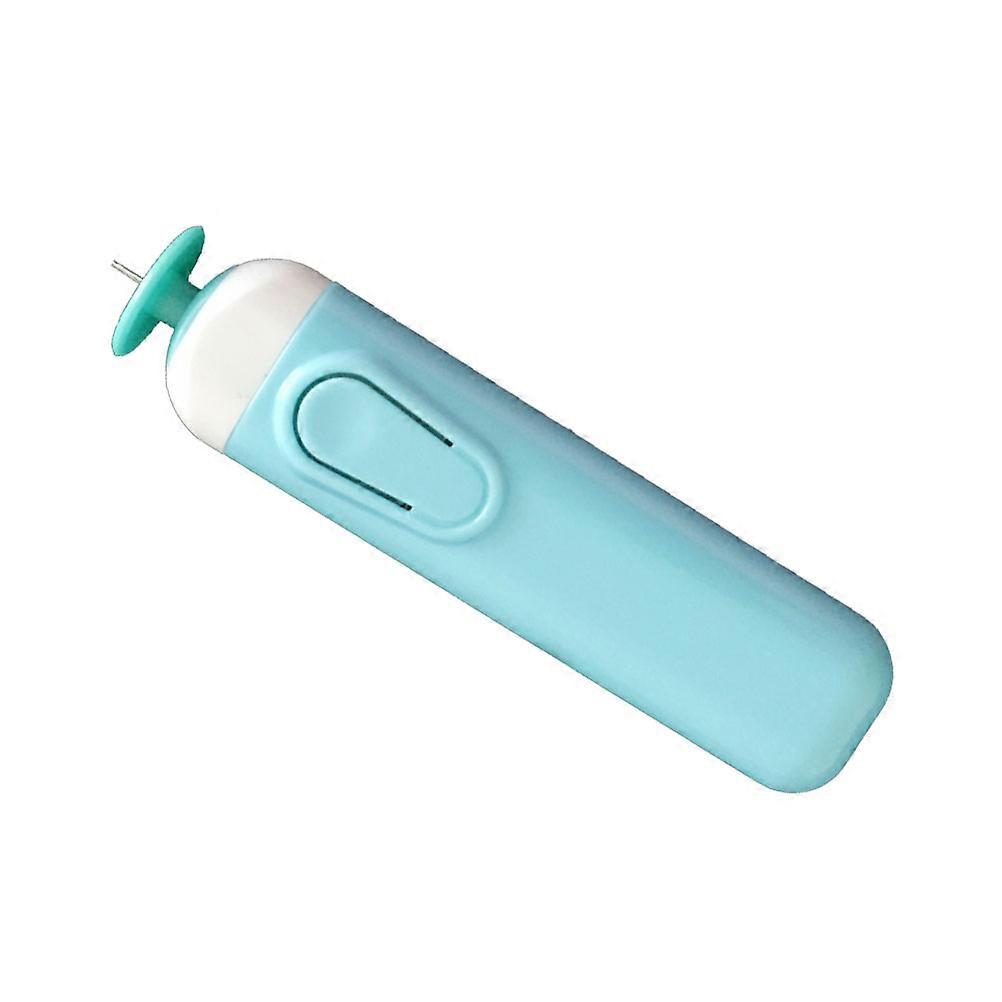 Japanese Stationery Electric Automatic Reel Sky-Blue Abs Paper Folder Craft Work Portable Carry 1Pcs