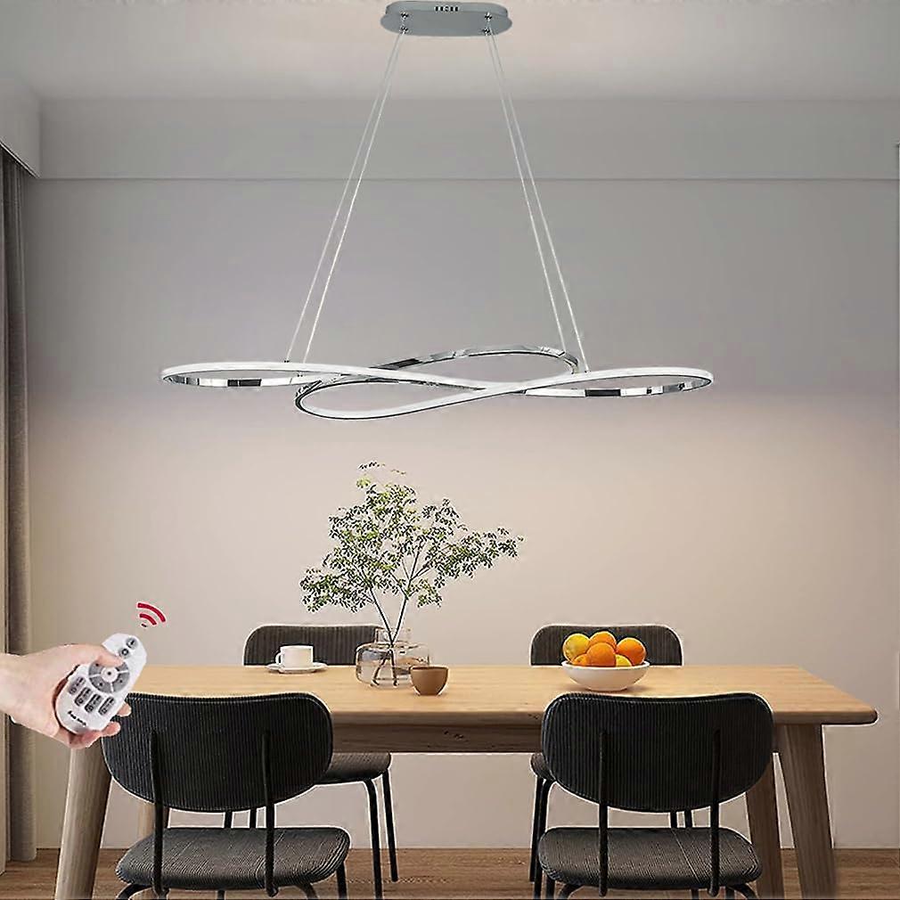 Pendant Light Chrome Dining Table Lamp LED Dimmable with Remote 36W