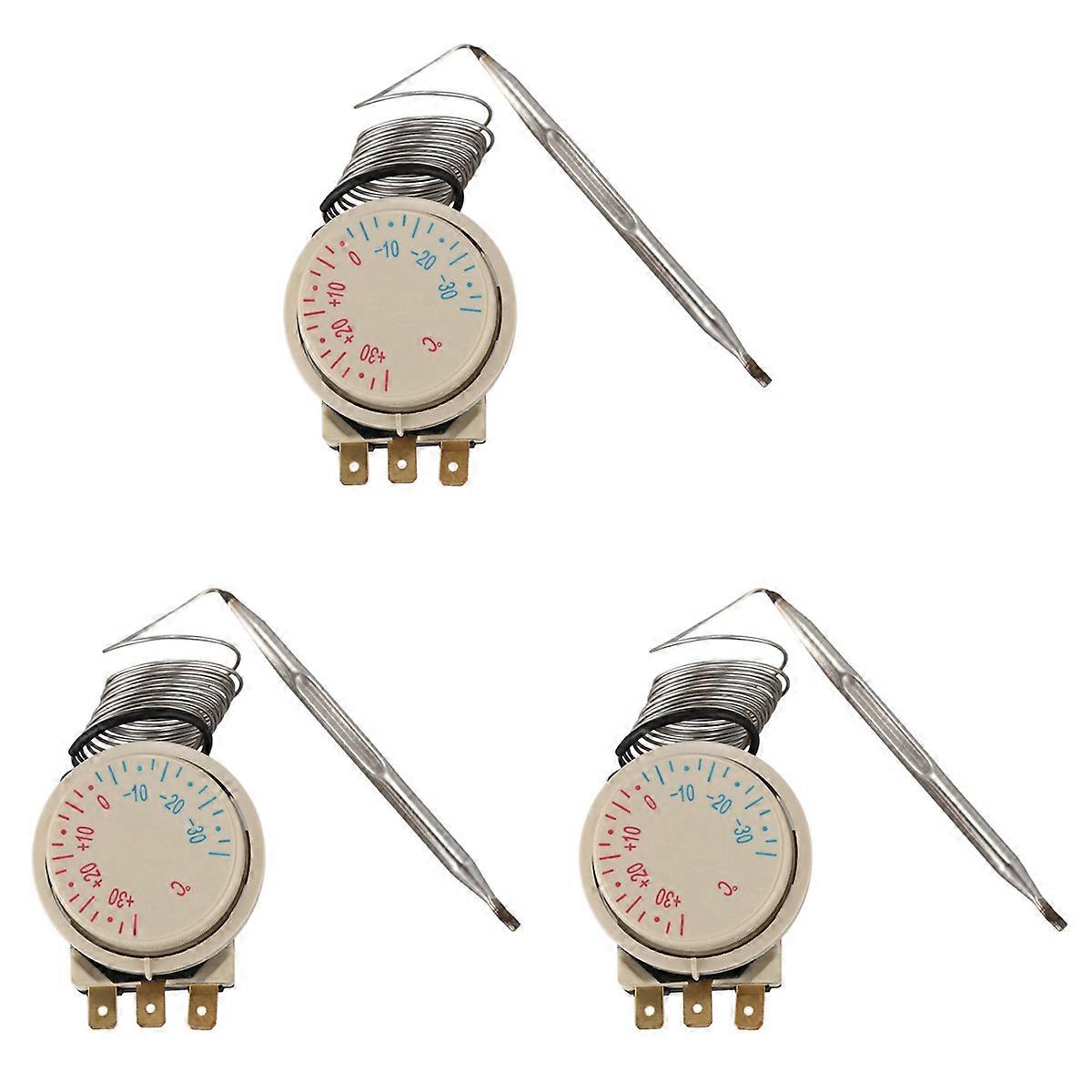 3X Zamrażarka -30-+ 30 °C AC 250V 16A AC380V Termostat kapilarny temperatury