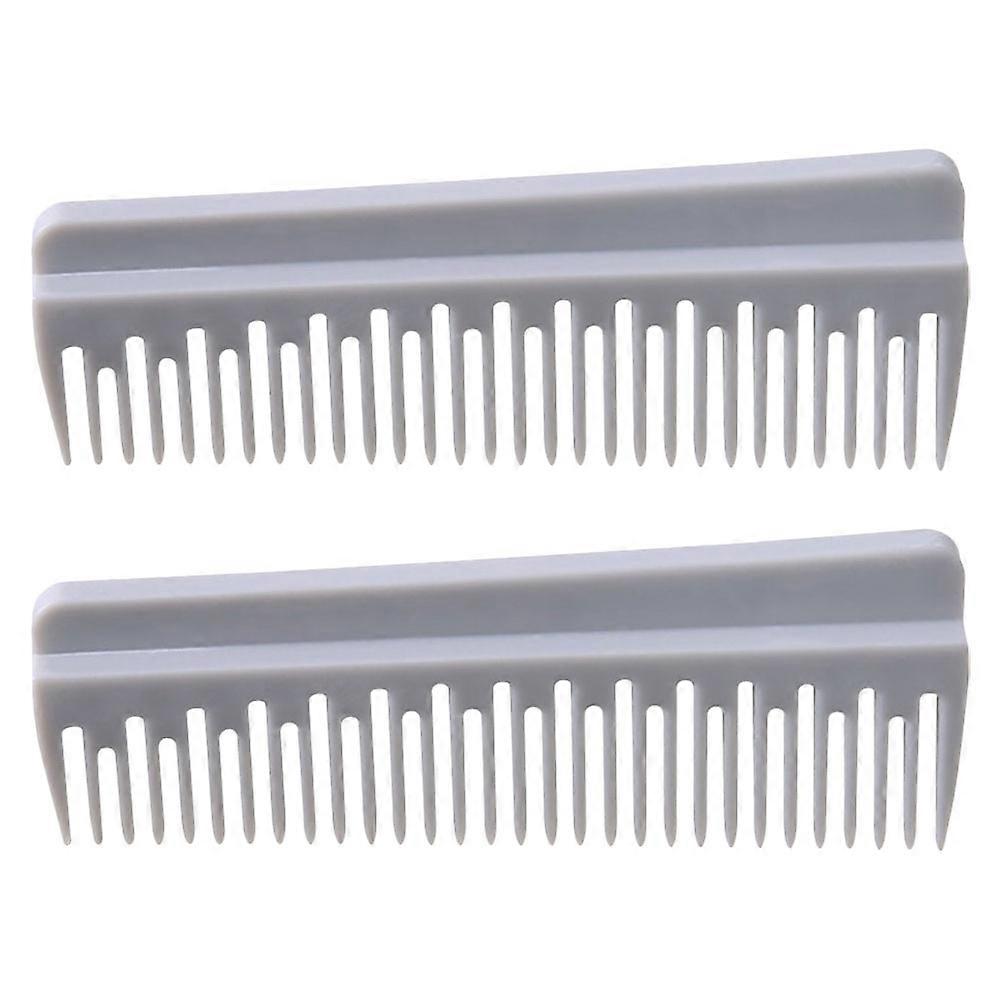 Hair Trimming Comb For Hair Cutting And Styling Abs Material Grey Color Fine Tooth Comb 2Pcs