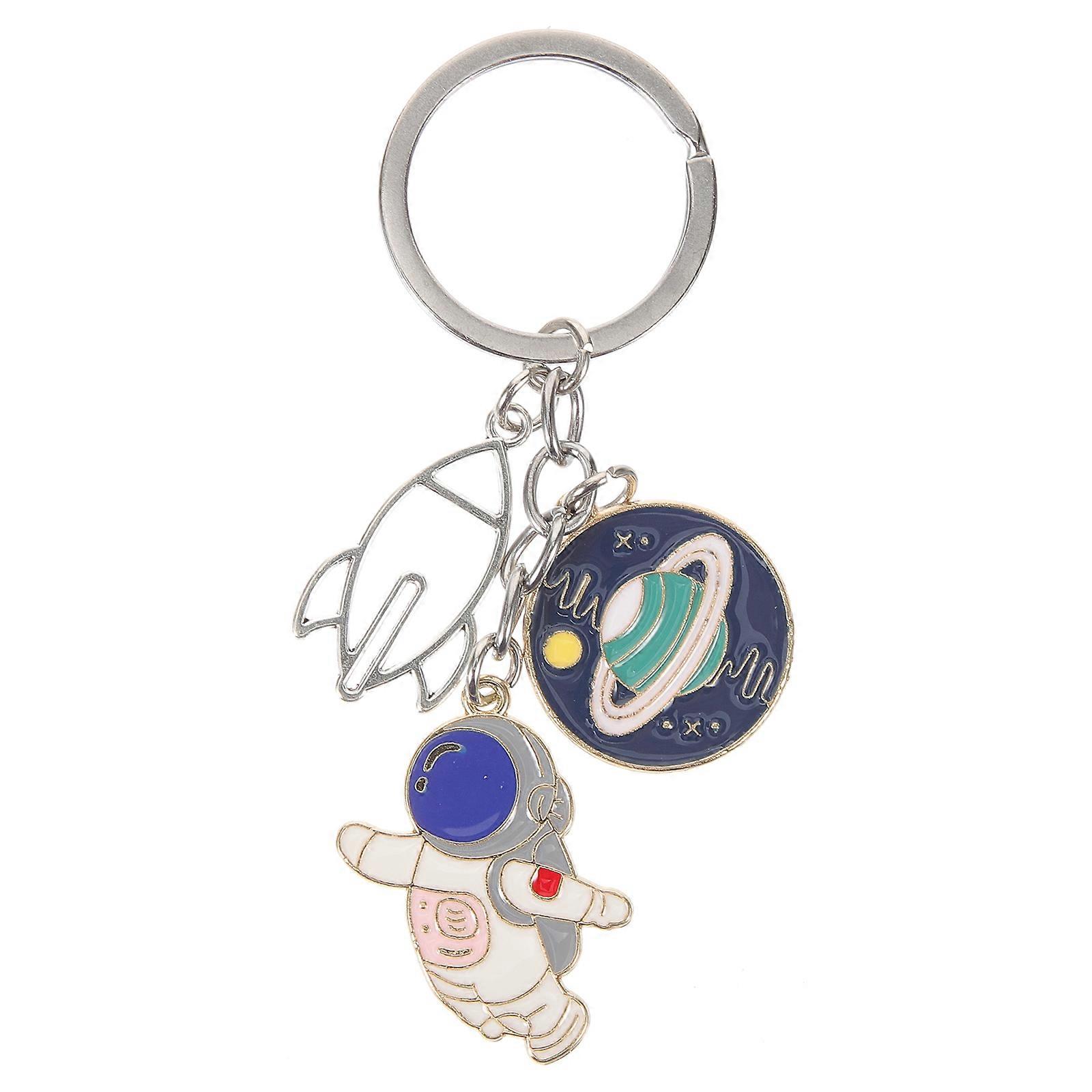 Kawaii Keychains Cartoon Universe-Themed Decorative Key Ring Pendant for Car Keys Daily Use 1Pcs