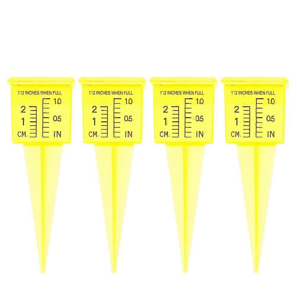 Pluviomètre de jardin mesure des précipitations propriétaires 13.40X4.70X4.70CM Transparent 4Pcs