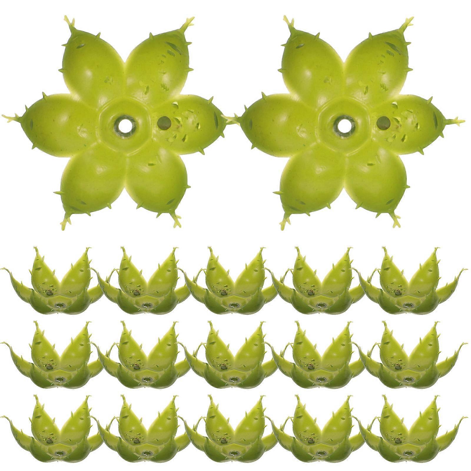 Artificial Flower Calyxes Receptacles Diy Calyxes Materials Green Plastic 50Pcs
