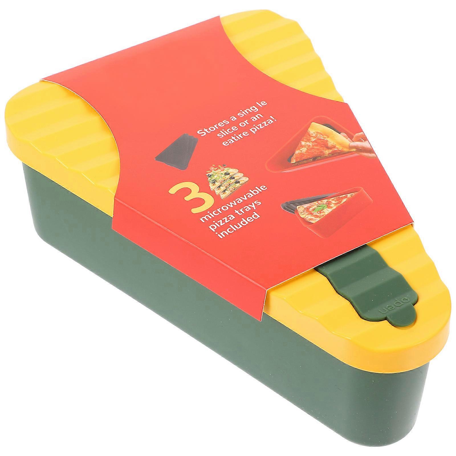 Reusable Silicone Pizza Storage Container with Adjustable Vents, Microwavable Lightweight Food Container for Takeaway and Cheese Slice Storage