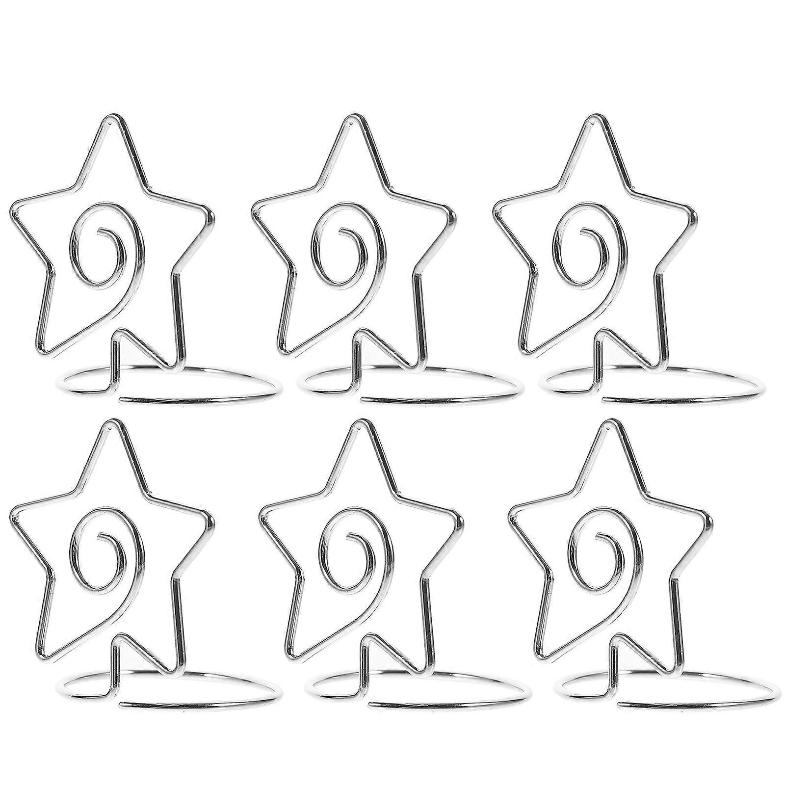 Table Centerpiece Photo Holders for Tables Metal Display Holder 6Pcs