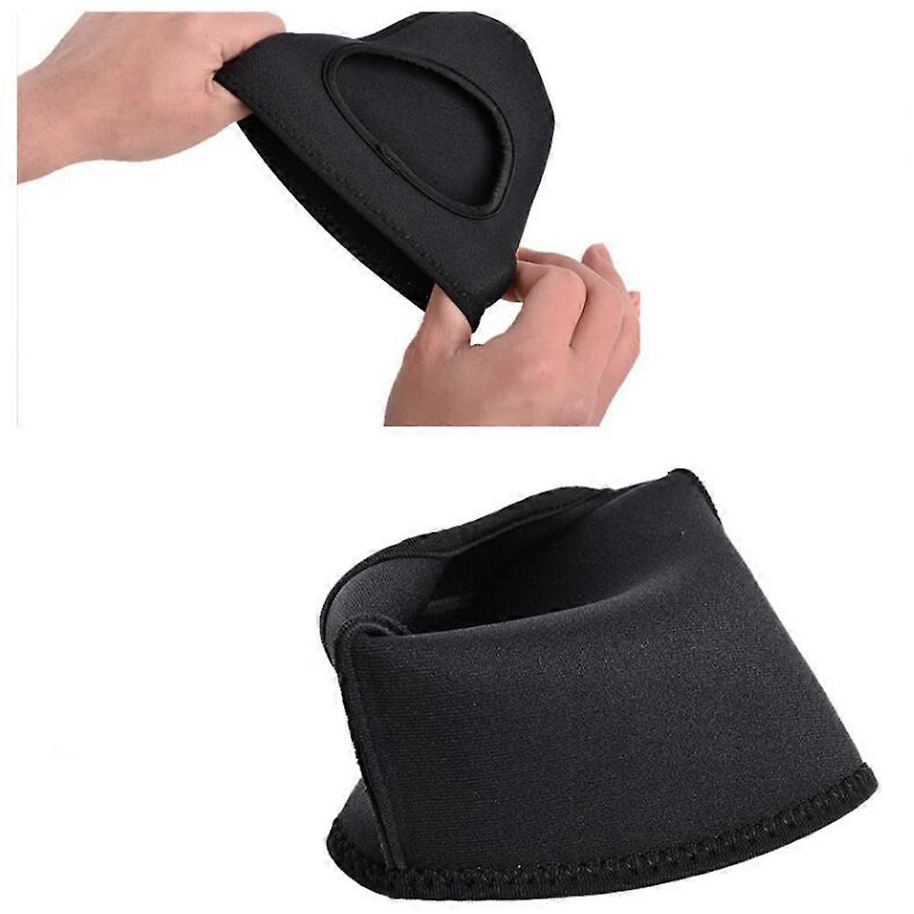 Cycling Shoes Covers Waterproof Windproof Anti-scratch Reduce Wind Resistance Heat Preservation Black 2Set