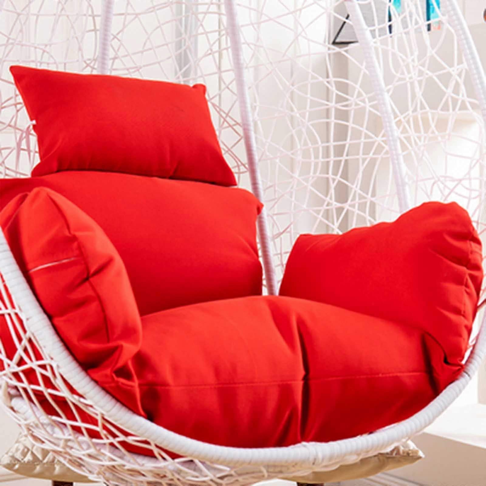 Hanging hammock swing cushion, only for egg chairs. Removable and washable cushion for hanging egg baskets. Comfortable seating for terrace and patio.