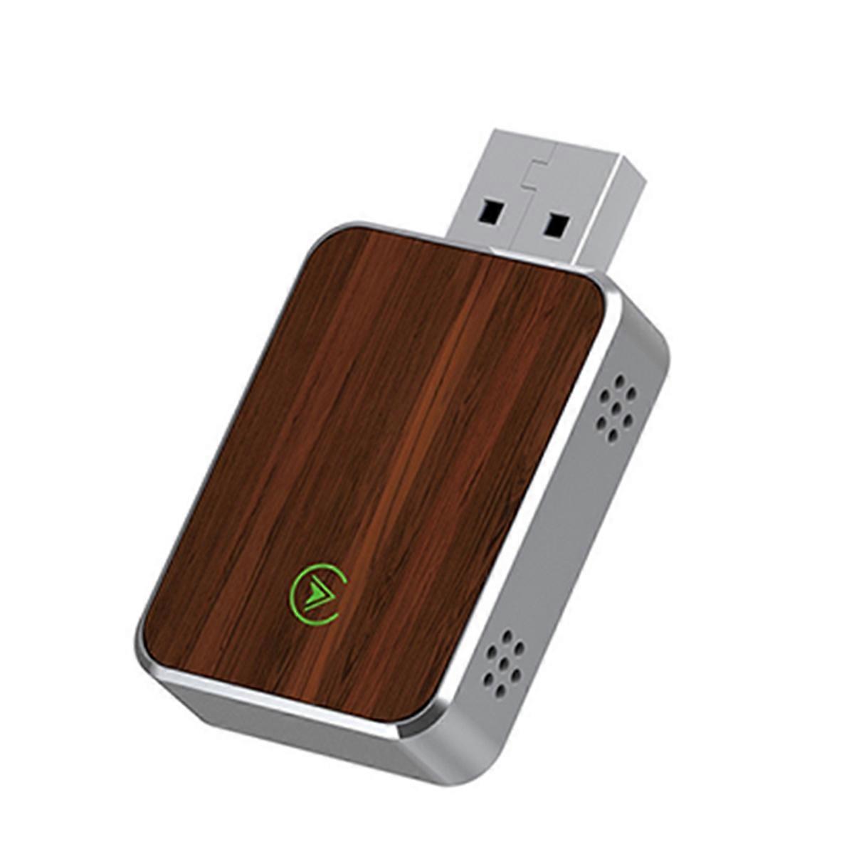 Wired to Wireless Carplay Adapter 2in1 Mini Wired to Wireless USB Adapter Plug and Play for IOS Android Silver
