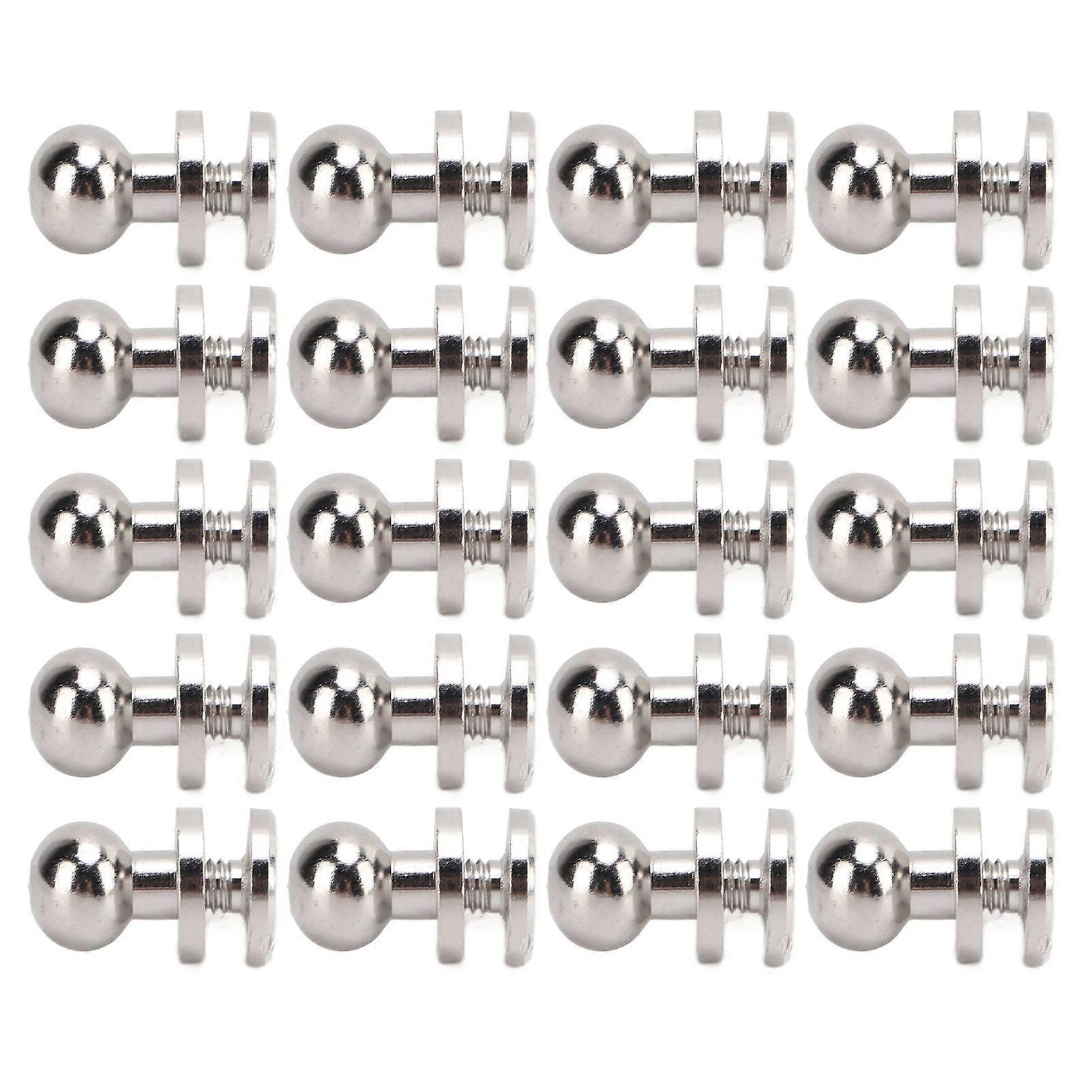 2025 Neuestes Modell 20set Messingnieten Silber Abriebfestigkeit DIY Projekte