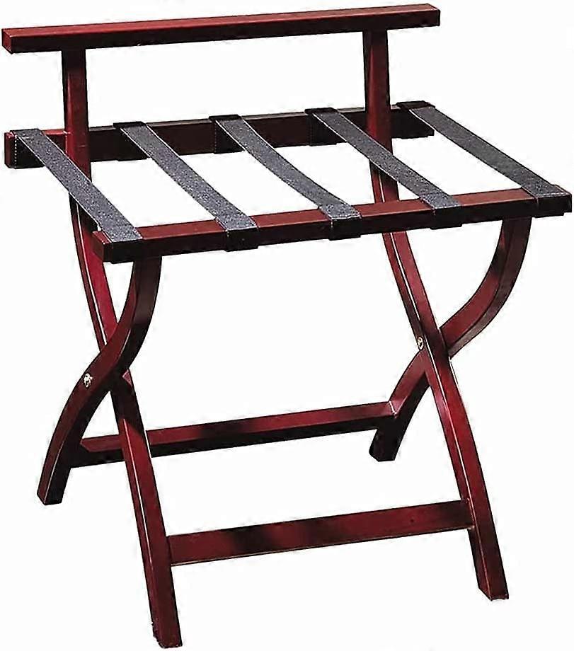 Folding luggage rack for guest rooms, collapsible suitcase stand, foldable with backrest, solid wood, for Ba Rot 60x44.5x67cm